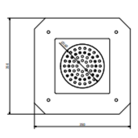 RVS Vloerafvoerput | 200x200 mm | Zijdelingse Afvoer 63 mm