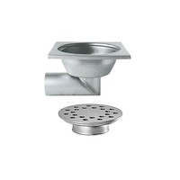 Stainless steel floor drain | 300x300 mm | Lateral drain 100 mm