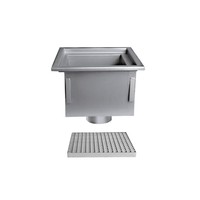 Bodenablauf aus Edelstahl | 300x300 mm | Vertikaler Ablauf 125 mm