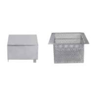 Siphon de sol en acier inoxydable | 300x300 mm | Drain vertical 125 mm