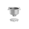 HorecaTraders Siphon de sol en acier inoxydable | 350x350 mm | Drain vertical 125 mm - Usage intensif