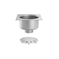 Siphon de sol en acier inoxydable | 350x350 mm | Drain vertical 125 mm - Usage intensif