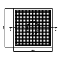 Stainless Steel Floor Drain | 600x600 mm | Side Drain 100 mm