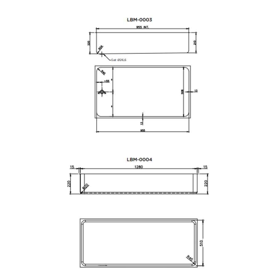 RVS Bain-marie Bak | Inlas (4 formaten)