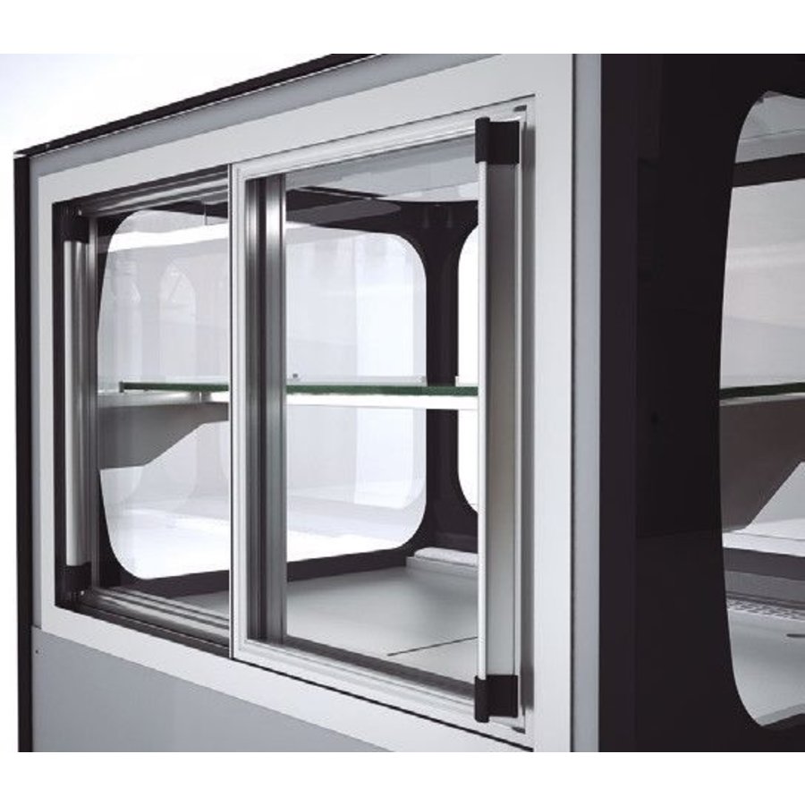 Vitrine réfrigérée en acier inoxydable avec porte vitrée | 1 650 x 730 x 1 379 mm
