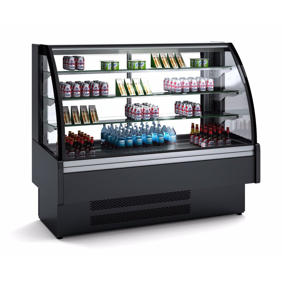 Stainless Steel Refrigerated Display Case With Glass Door | 1,650x730x1,379 mm