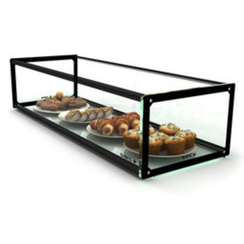 HorecaTraders Vitrine neutre | Disponible en 6 tailles | Éclairage LED | verre trempé 