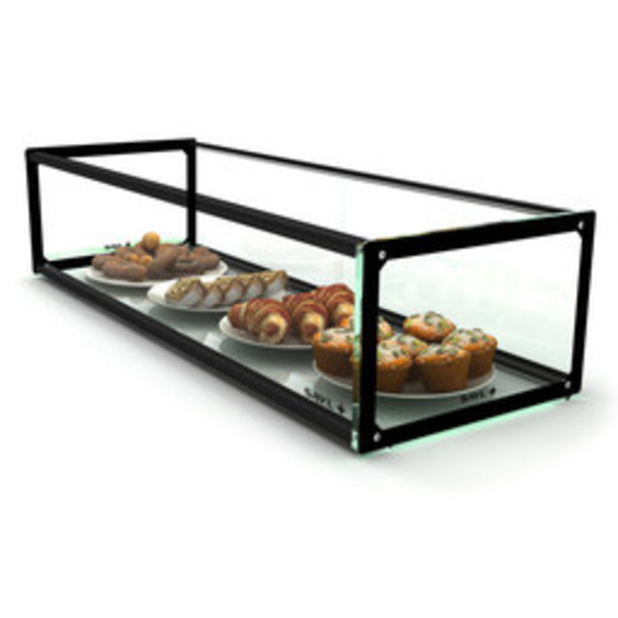 Vitrine neutre | Disponible en 6 tailles | Éclairage LED | verre trempé
