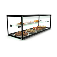 Neutral display case with 1 shelf | Available in 8 sizes | LED lighting | Tempered glass