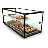 Neutral display case with 1 shelf | Available in 8 sizes | LED lighting | Tempered glass