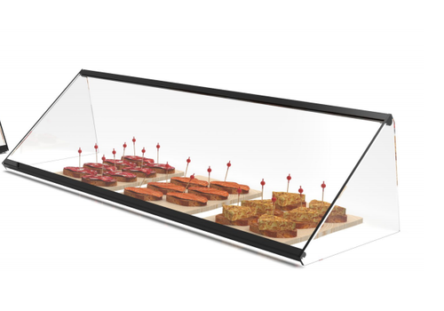  HorecaTraders Neutral display case | Available in 3 different sizes | Tempered glass 