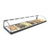 HorecaTraders Neutral display case | Available in 4 sizes | Tempered glass | LED lighting