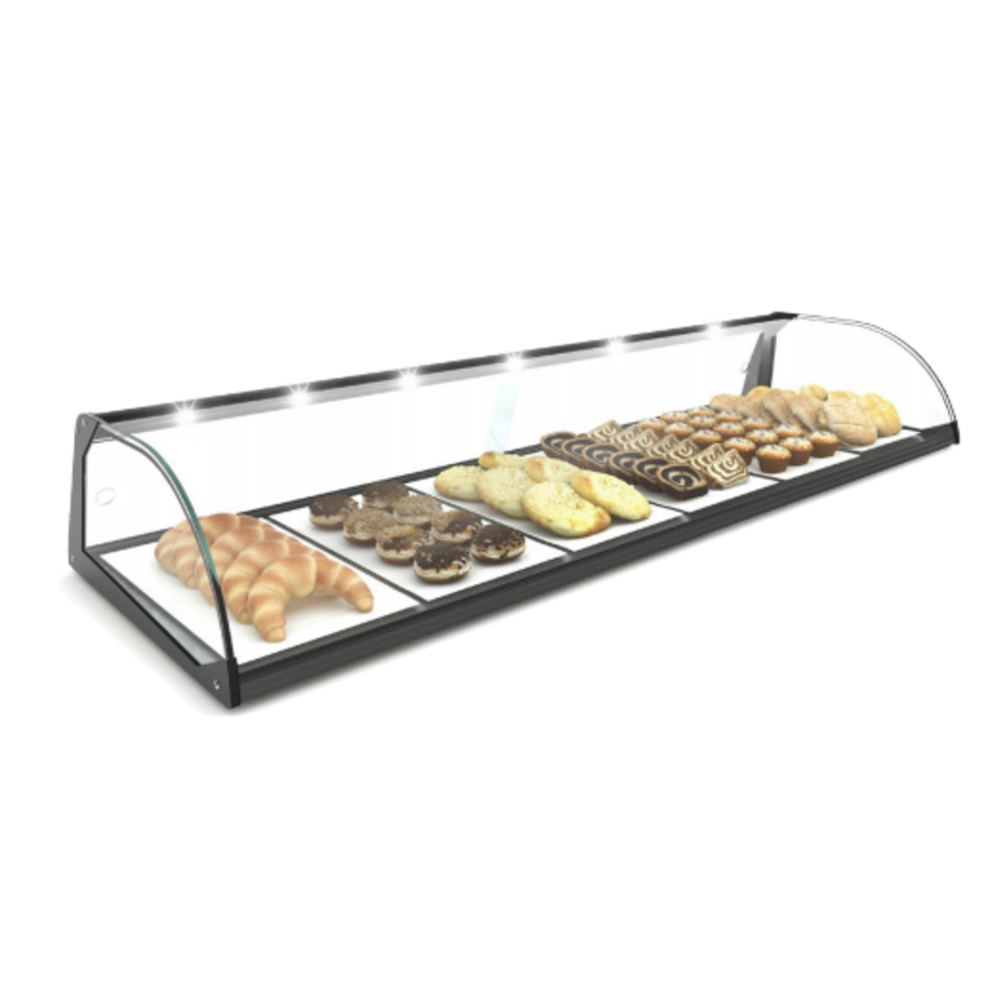 Vitrine neutre | Disponible en 4 tailles | Verre trempé | Éclairage LED
