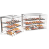 HorecaTraders Neutral display case rectangular | Available in 4 sizes | Tempered glass | LED lighting