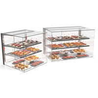 Neutral display case rectangular | Available in 4 sizes | Tempered glass | LED lighting