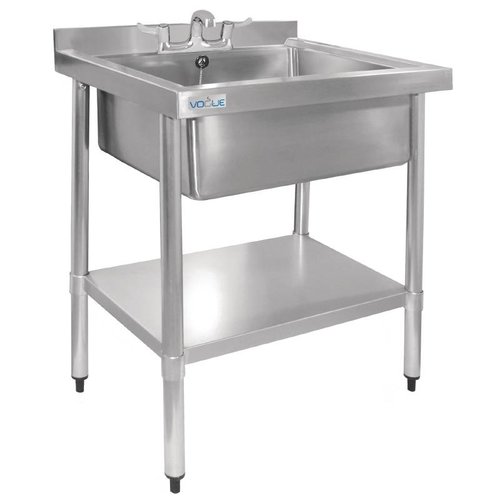  Vogue Stainless steel sink with bottom shelf | 75x60x96cm 