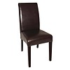 HorecaTraders Imitation leather chair dark brown | 2 pieces