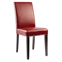 Leatherette Chairs Red | 2 pieces