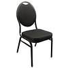 Bolero Chaises de congrès empilables noires | 4 pièces