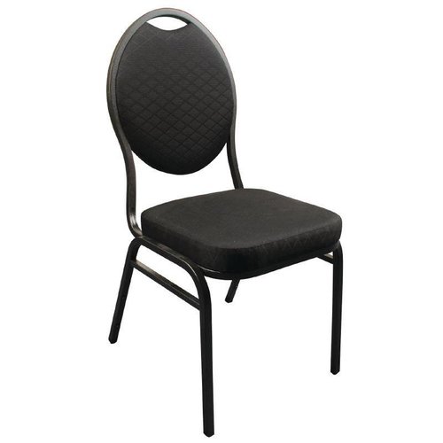  Bolero Chaises de congrès empilables noires | 4 pièces 