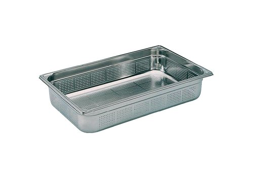  Bourgeat Acier inoxydable GN 1/1 perforé, profondeur 150 mm (20 Ltr.) 