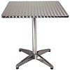 Bolero Table de traiteur carrée en acier inoxydable 70x70 cm