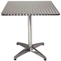 Table de traiteur carrée en acier inoxydable 70x70 cm