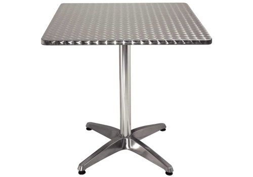  Bolero Table de traiteur carrée en acier inoxydable 70x70 cm 