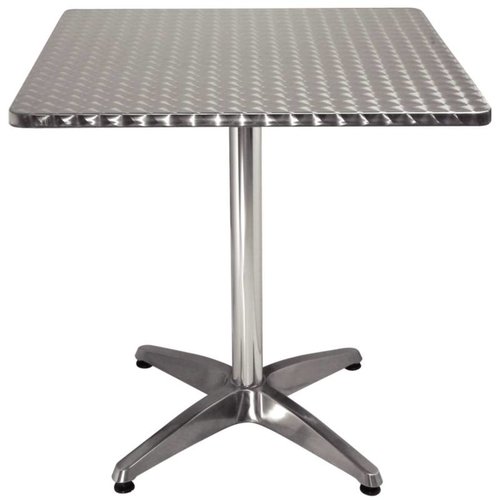  Bolero Table de traiteur carrée en acier inoxydable 70x70 cm 