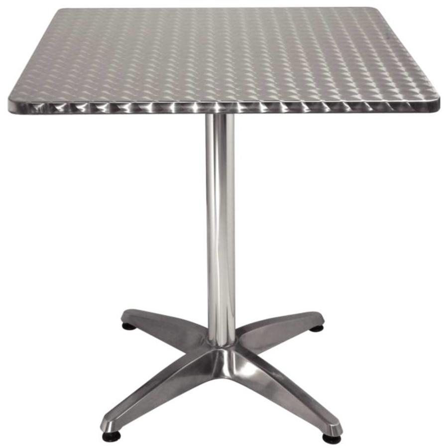 Square catering table stainless steel 70x70 cm