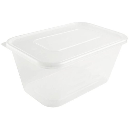  HorecaTraders Plastic microwave containers, 100cl (Box 250) 