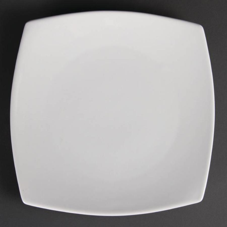 Flat porcelain plates 24 cm (12 pieces)