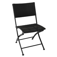 Chaise de patio pliable en rotin | 2 pièces