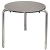 Stapelbarer Tisch aus Edelstahl | 70 cm rund