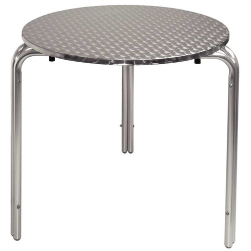  Bolero Table empilable en acier inoxydable | 70 cm rond 