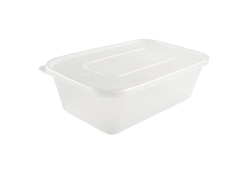  HorecaTraders Plastic microwave containers, (pieces 250) | 3 Formats 
