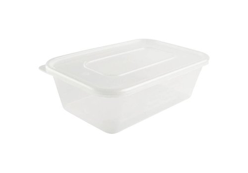  HorecaTraders Plastic Microwave Trays, (250 Pieces) | 3 Sizes 