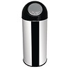 HorecaTraders Stainless steel waste bin with push-lid | 50 l