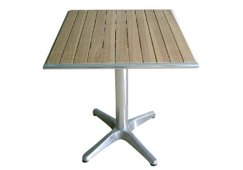  Bolero Table carrée avec plateau en bois | 60x60cm 