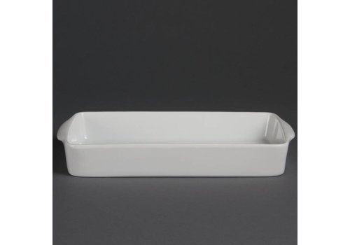  Olympia Weiße Auflaufform rechteckig 32x17cm | 6 Stück 