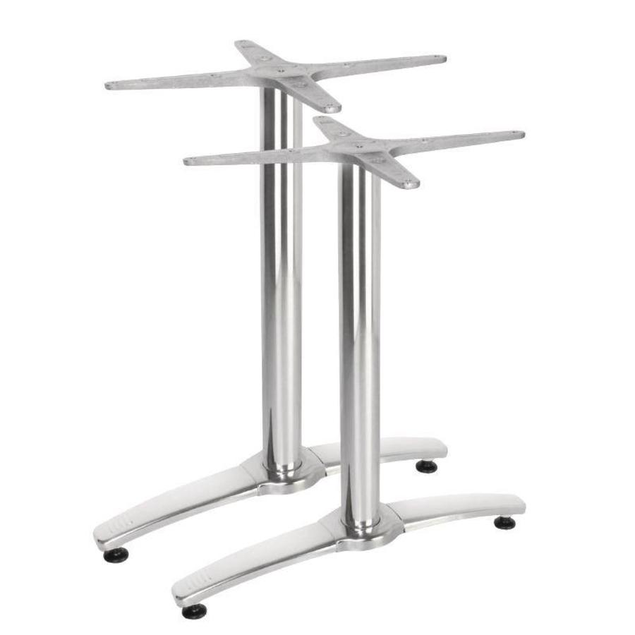 Double aluminum table leg 68 cm high