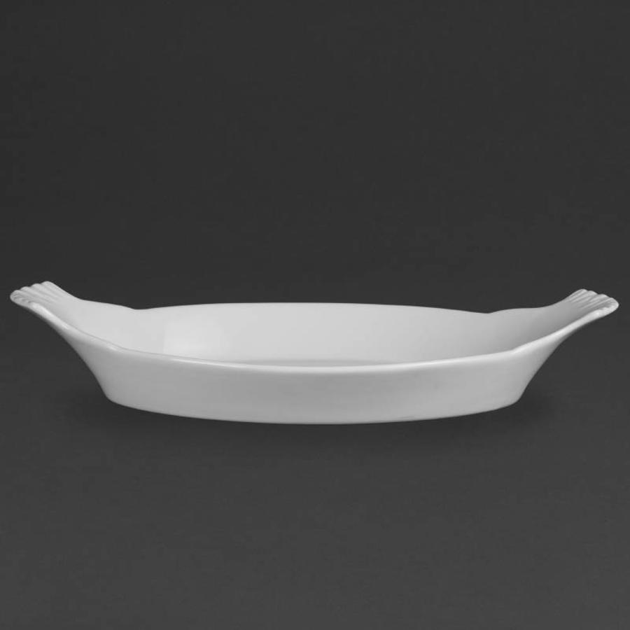 Gratin Dish Oval Porcelain Large | 6 pieces