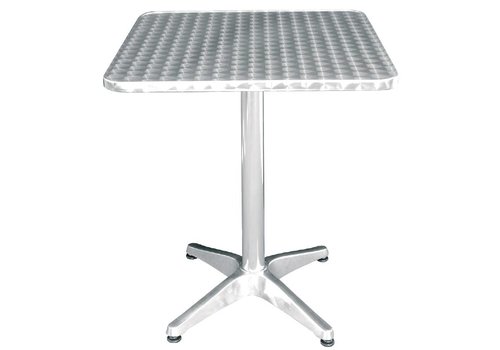  Bolero Table carrée en acier inoxydable 60x60 cm | MEILLEURES VENTES 