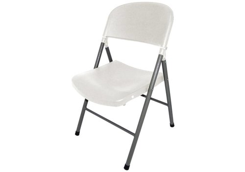  Bolero Chaises pliantes en plastique blanc | 2 pièces 