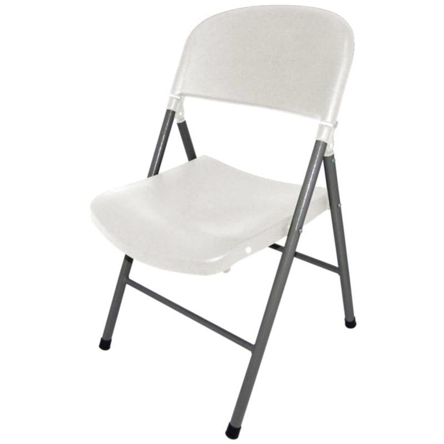 Chaises pliantes en plastique blanc | 2 pièces