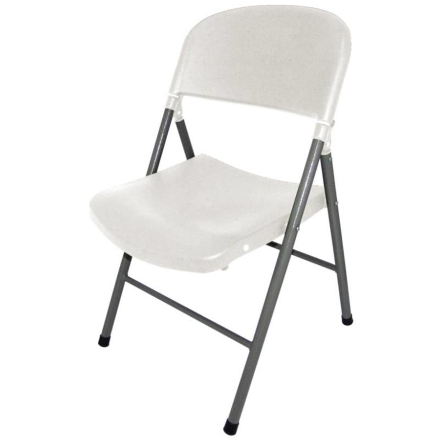 Foldable chairs Plastic White | 2 pieces