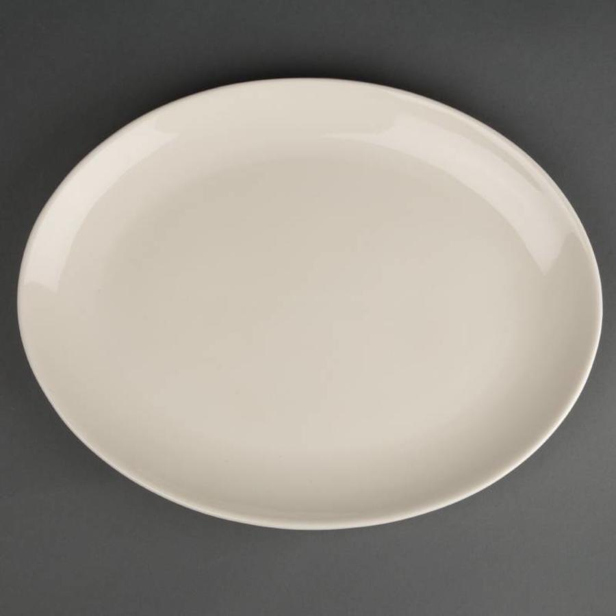 Oval Dish Ivory 33 cm (6 pieces)