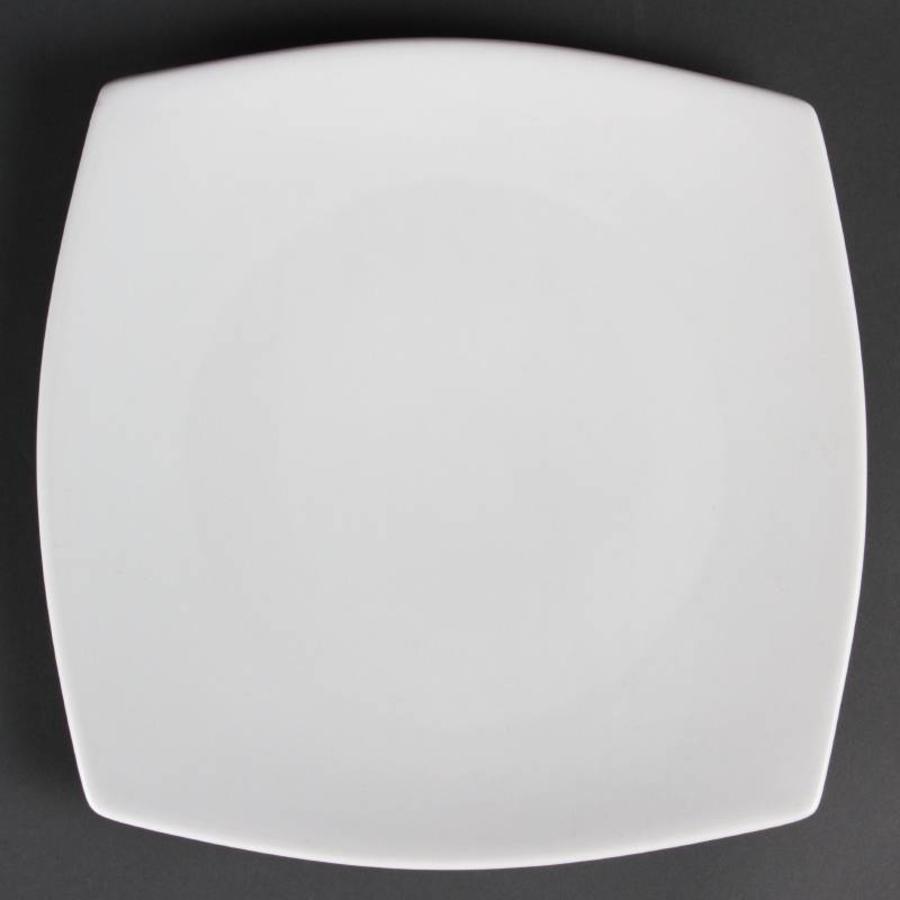 Flache Porzellanteller weiß 27 cm (Stück 6)