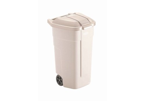  Rubbermaid Roll container Beige with Lid | 100 liters 