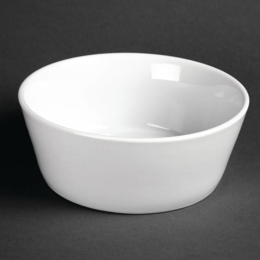 Bol en porcelaine blanc rond 15 cm | 12 pièces